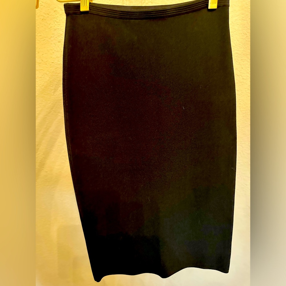 Diane Von Furstenburg Black Knit Pencil Skirt